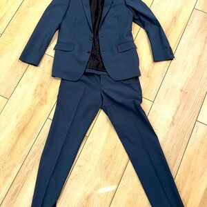 J Crew Tessuti Carpini Ludlow 2pc Suit Mens 42L 33x34 Putty Gray